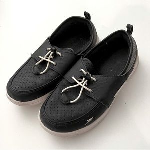 SPEEDO Black Slip On Boat Sneakers